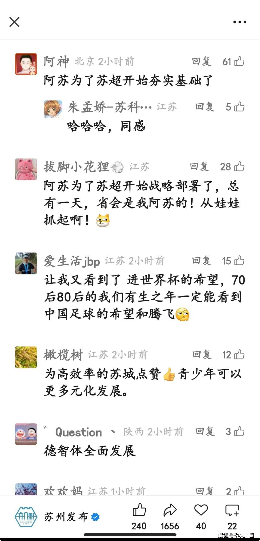 关于苏超体现文化与体育的融合，群众为足球注入生命力的信息